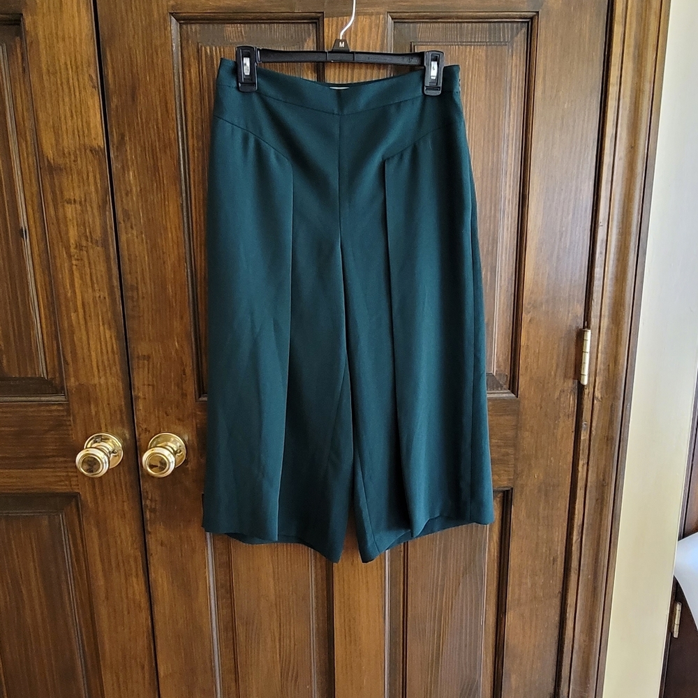 CeCe Sz 2 Crop Green Pants with Pockets W 28 R 10.5 L 19
